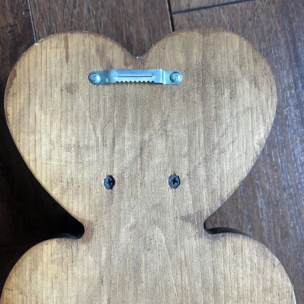 Vintage Wood Heart Shelf 3 Shelves 21